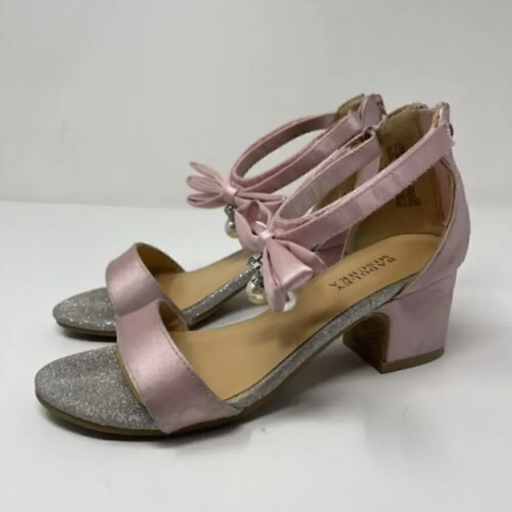 Kids Dress Shoes Girls Badgley Mischka Size 1 Heels Sparkly Gold Pernia Velma